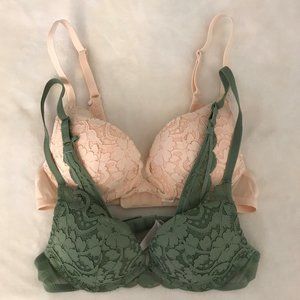 Xhilaration PushUp Padded Lace Bra 32AA (Lot of 2)